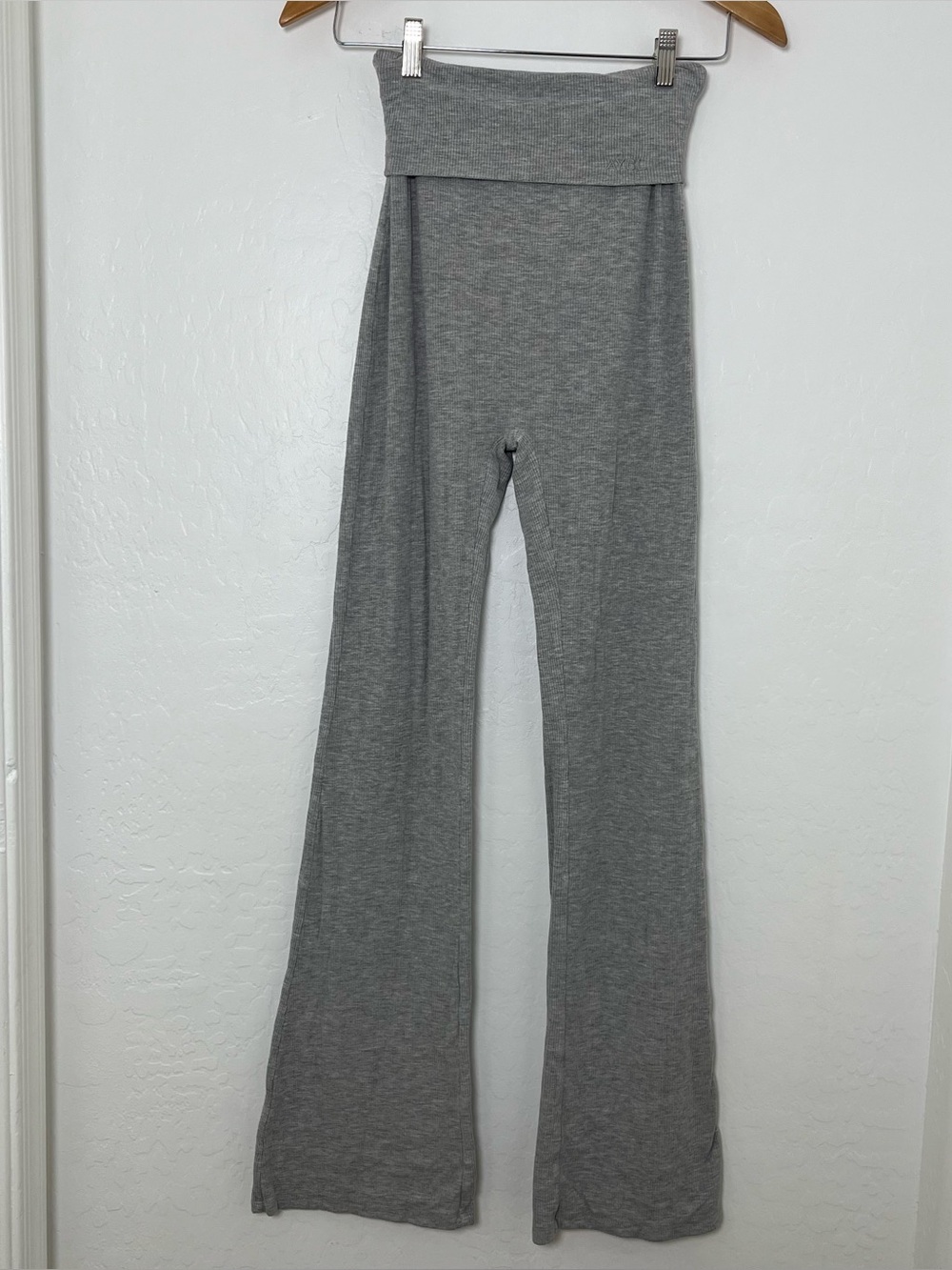 AYBL Foldover Ribbed Flare Pants Size S